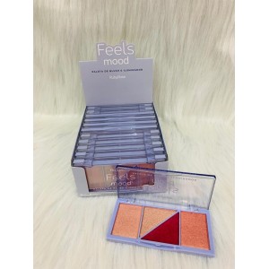 HB-7529/1 PALETA DE BLUSH E ILUMINADOR RUBY ROSE C/12